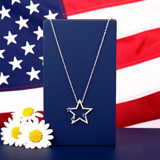 I Pledge Allegiance to the Sparkle - Blue  Necklace