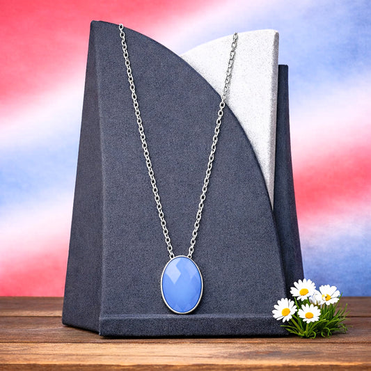 Intensely Illuminated - Blue Necklace