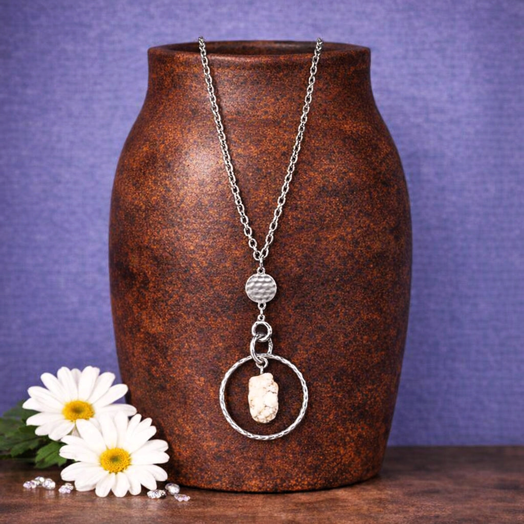 Keep the PIECE – White  Necklace