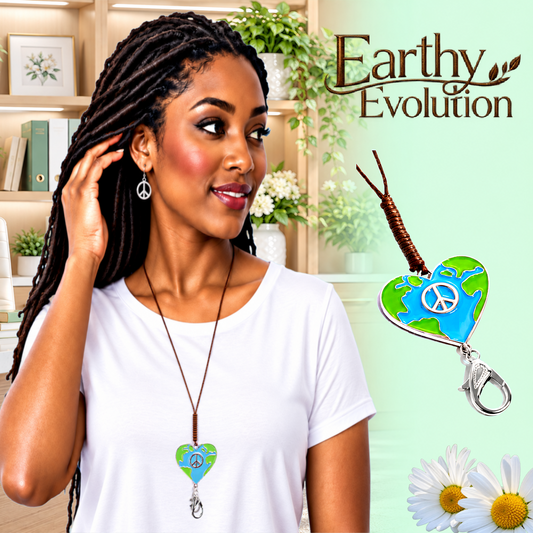 Earthy Evolution - Blue Lanyard Necklace