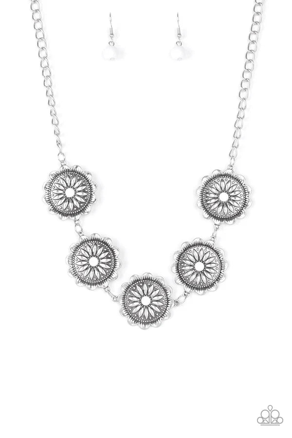 "ME-dallions, Myself and I" - White Necklace