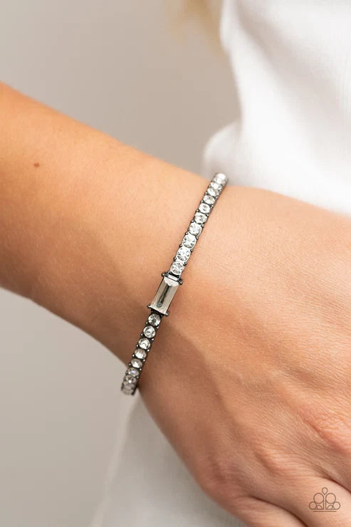 Party Crashing Couture - Black/Gunmetal Bracelet