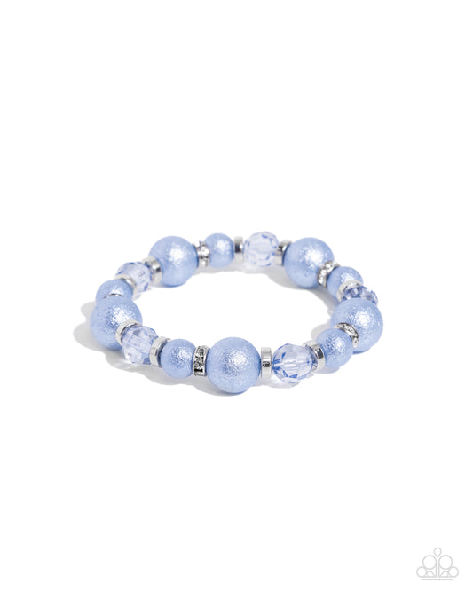 Pearl Protagonist - Blue  ~ Paparazzi Stretc Bracelet
