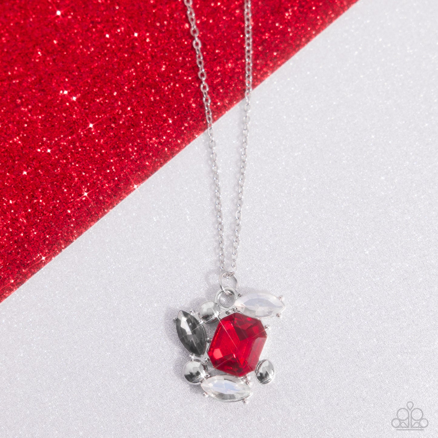 Prismatic Projection - Red  Necklace