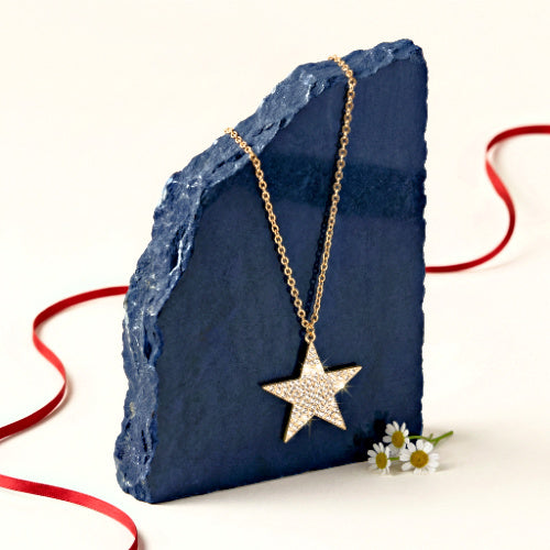 Rock Star Sparkle - Gold Necklace
