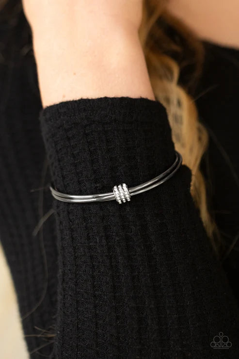 Roll Out The Rhinestones - Black/Gunmetal - Bracelet