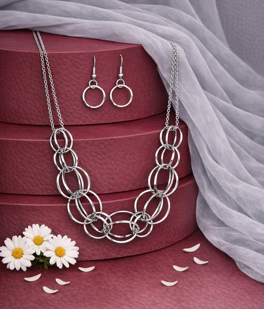 Space Walk - Silver Necklace