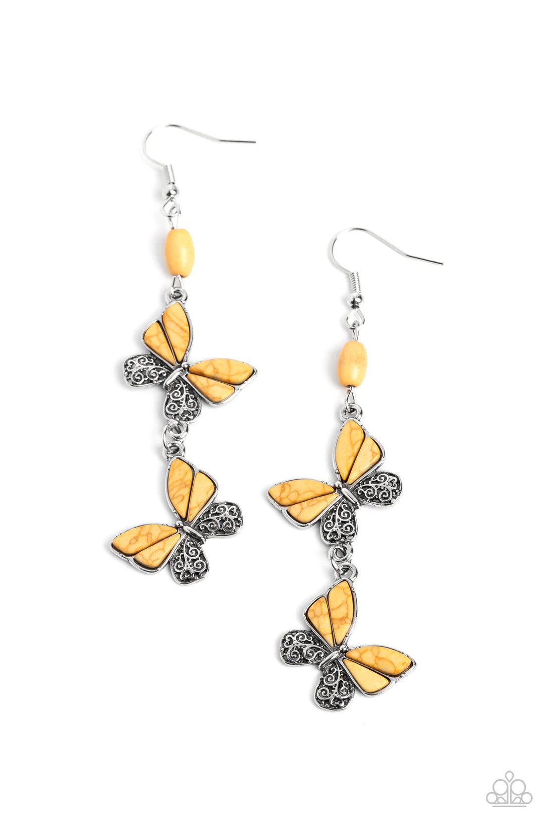 Spirited Soar - Yellow  Earrings