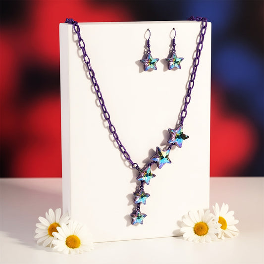 Star-Crossed Sparkle - Purple Necklace