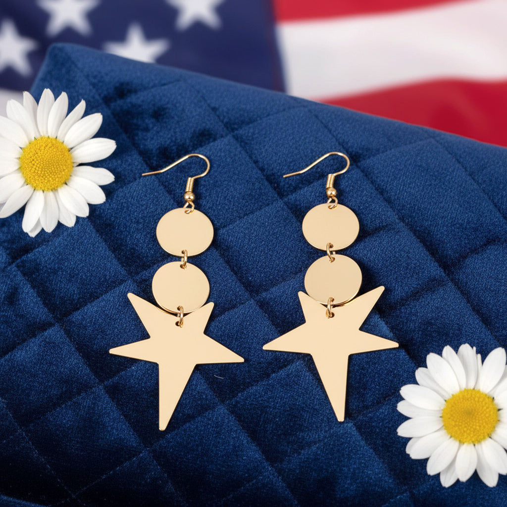 Star Bizarre - Gold  Earrings