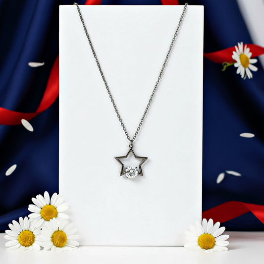 Starry Fireworks - Black/Gunmetal  Necklace
