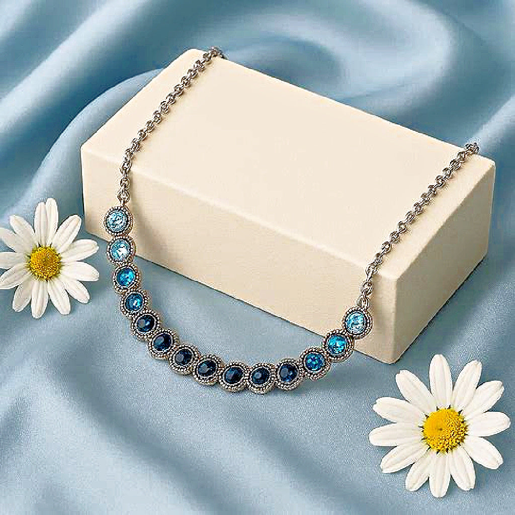 Throwing SHADES - Blue Necklace