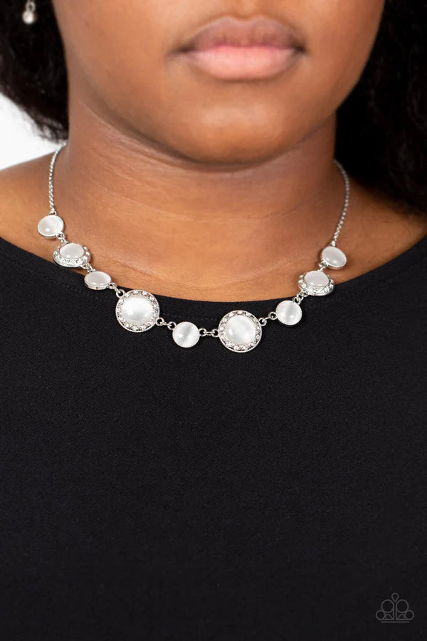 To Good To BEAM True - White  Princess Length (18") Necklace