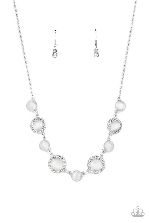 To Good To BEAM True - White  Princess Length (18") Necklace