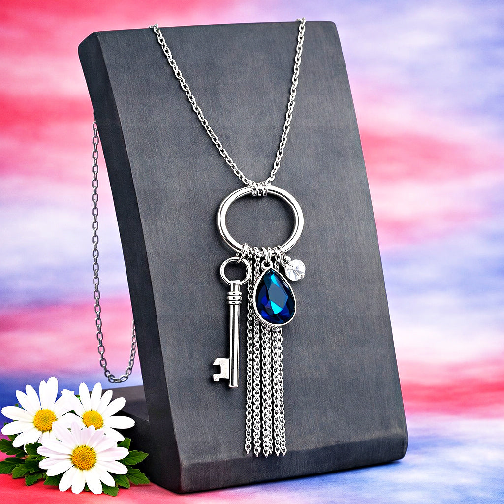 Unlock Your Sparkle - Blue Necklace