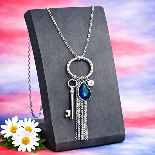 Unlock Your Sparkle - Blue Necklace