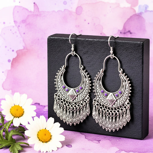 Walk On The Wildside - Purple  Earrings