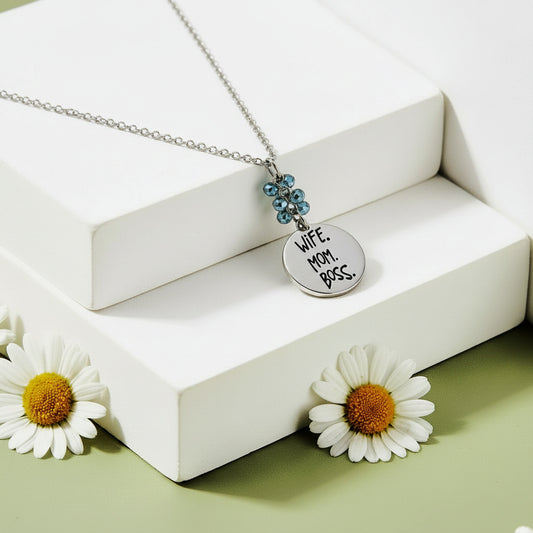 Words To Live By - Blue Necklace