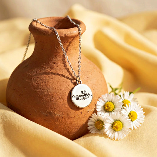 Worlds Best Grandma - Silver  Necklace