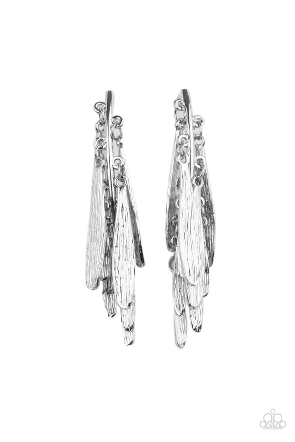 Pursuing The Plumes - Black Post Earrings