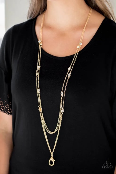 Sparkle Of The Day - Gold Lanyard Necklace