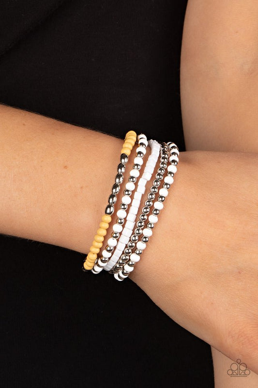 Adventure is Calling - White  ~ Paparaai Stretch Bracelet