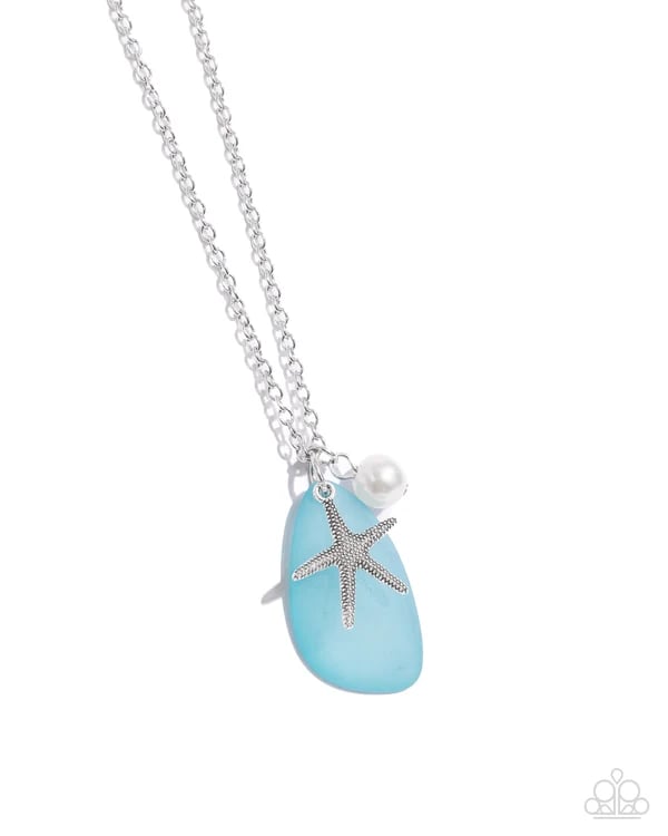 Sea Glass Stash - Blue - Necklace