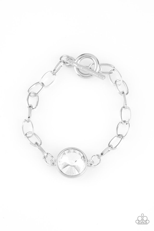 She Sparkles On - White  ~ Paparazzi 2 Piece Jewelry Set