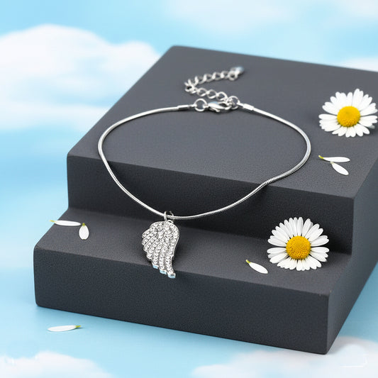 Angelic Accent - White Ankle Bracelet