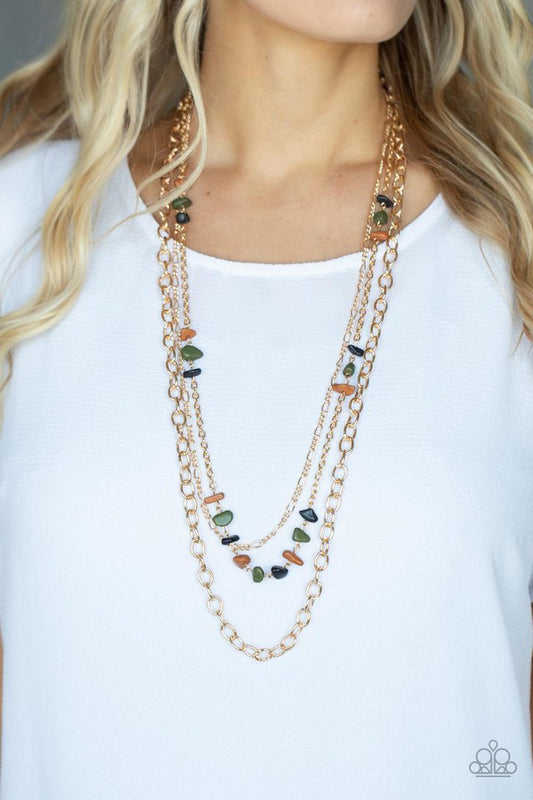 Artisanal Abundance - Multi ~ Paparazzi Long / Opera (28–34") Necklace