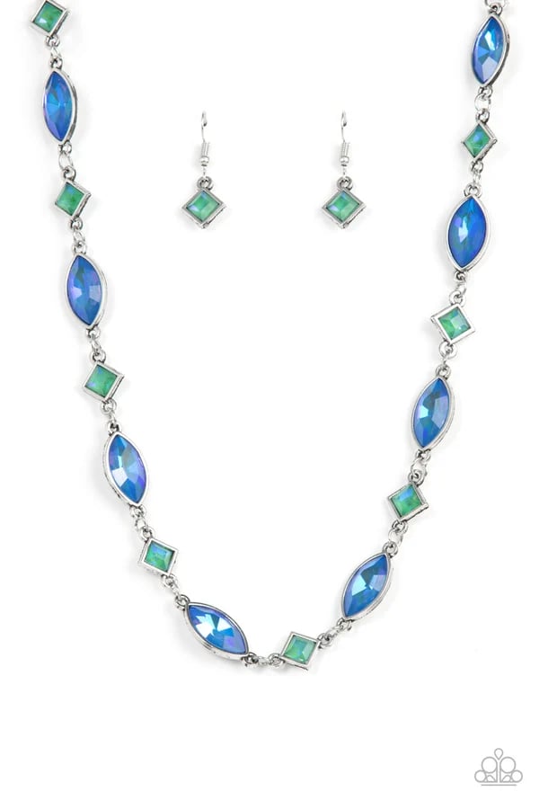Prismatic Reinforcements - Multi/Blue Necklace