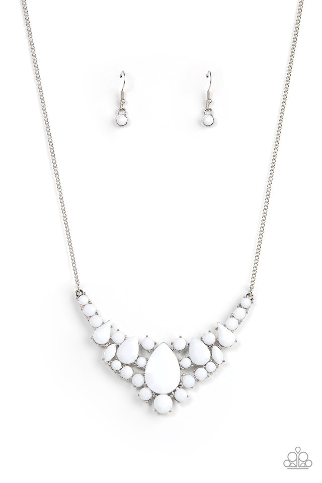 Bali Ballroom - White  ~ Paparazzi Princess Length (18") Necklace