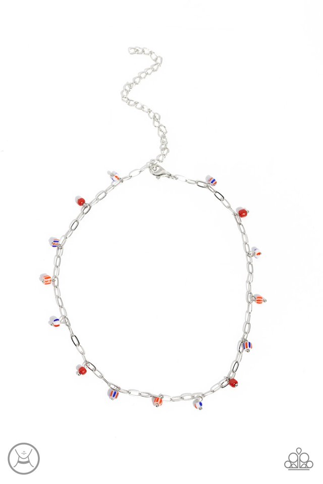 Beach Ball Bliss - Red ~ Paparazzi Choker Necklace