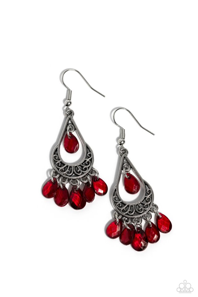 Beachside Ballroom - Red  Earrings