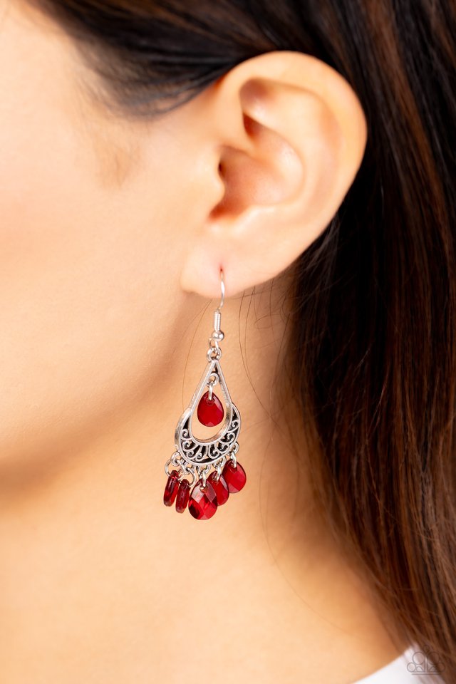 Beachside Ballroom - Red  Earrings