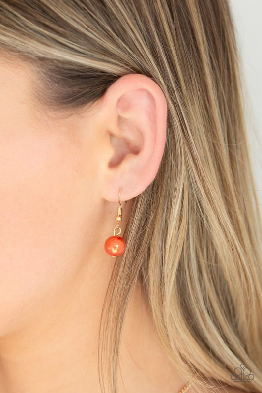 Belle of the BALLROOM - Orange  ~ Paparazzi Long / Opera (28–34") Necklace