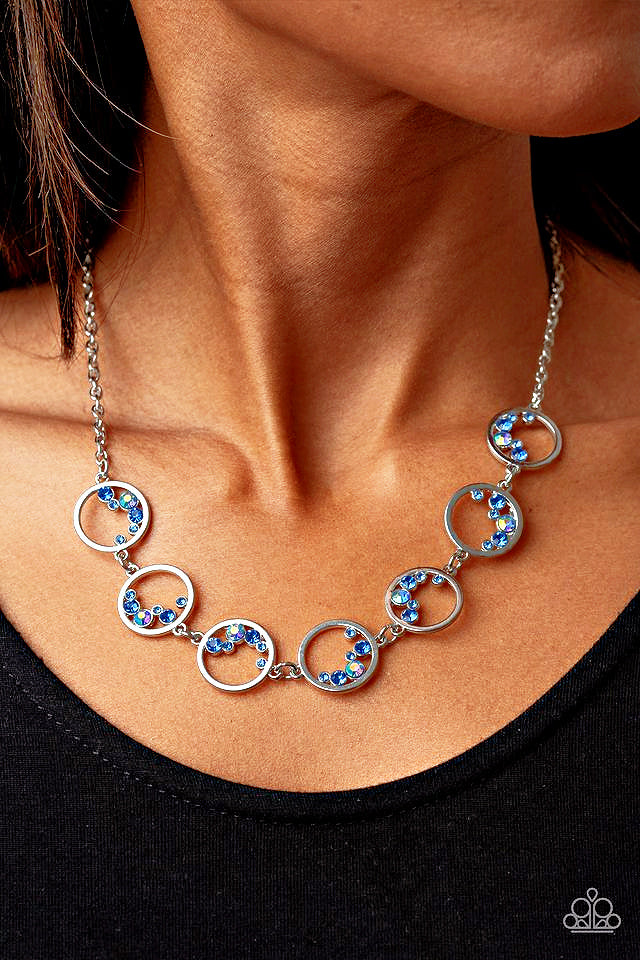 Blissfully Bubbly - Blue  Necklace
