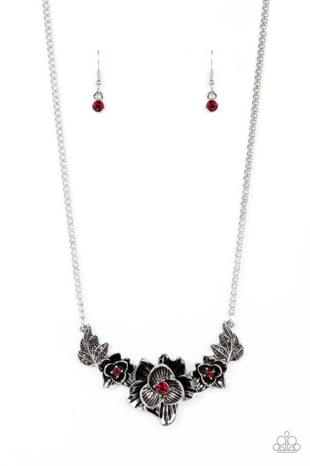Botanical Breeze - Red  Necklace