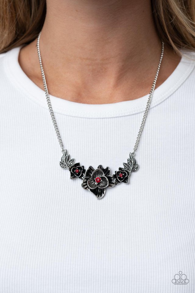 Botanical Breeze - Red  Necklace
