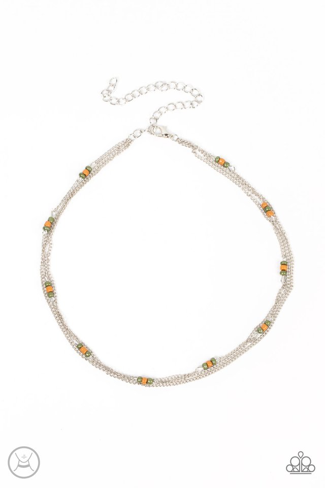 Bountifully Beaded - Green ~ Paparazzi Choker (14-16") Necklace