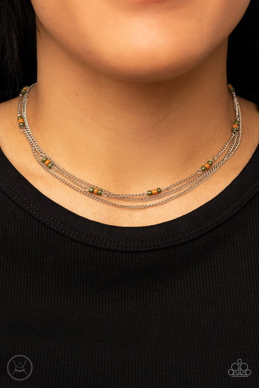 Bountifully Beaded - Green ~ Paparazzi Choker (14-16") Necklace