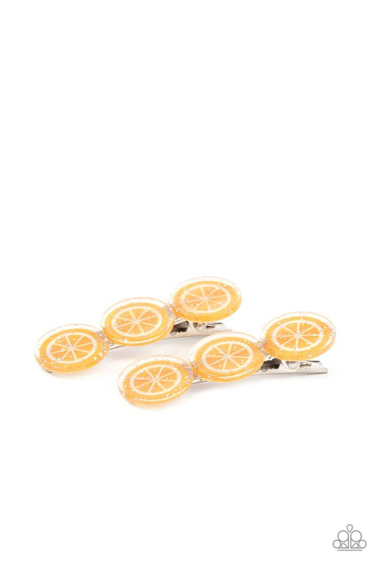 Charismatically Citrus - Orange  ~ Paparazzi Hair Clips