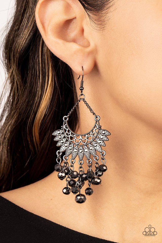 Chromatic Cascade - Black/Gunmetal  Earrings