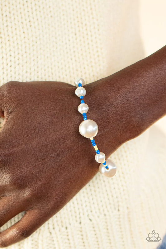 Contemporary Coastline - Blue  ~ Paparazzi Clasp Bracelet
