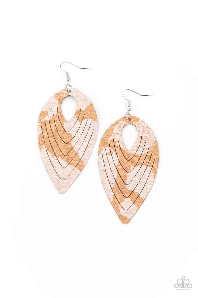 Cork Cabana - White  Earrings