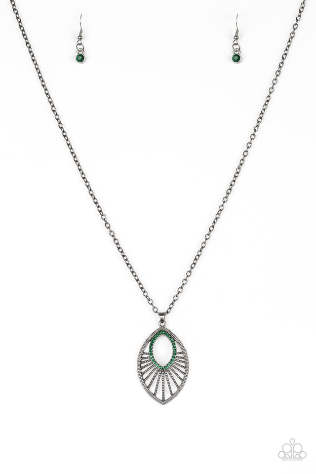 Court Couture - Green  ~ Paparazzi Long / Opera (28–34") Necklace