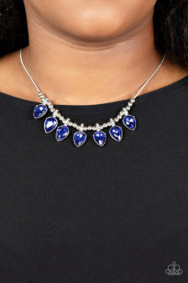 Crown Jewel Couture - Blue  ~ Paparazzi Everyday / Princess (18") Necklace