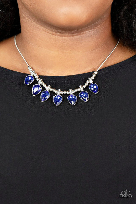 Crown Jewel Couture - Blue  ~ Paparazzi Everyday / Princess (18") Necklace