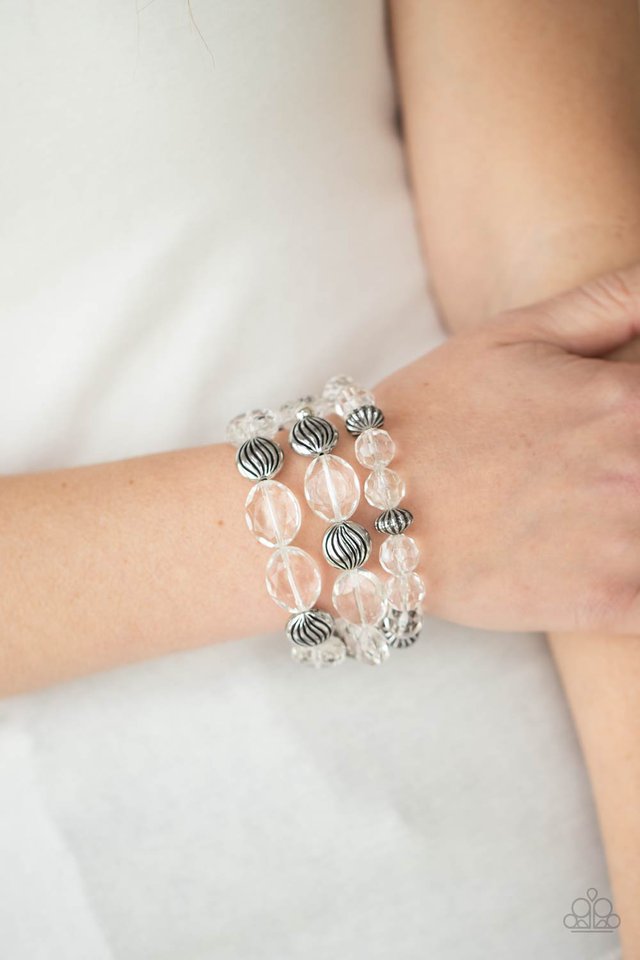 The "Crystal Charisma" 3-Piece White Stack