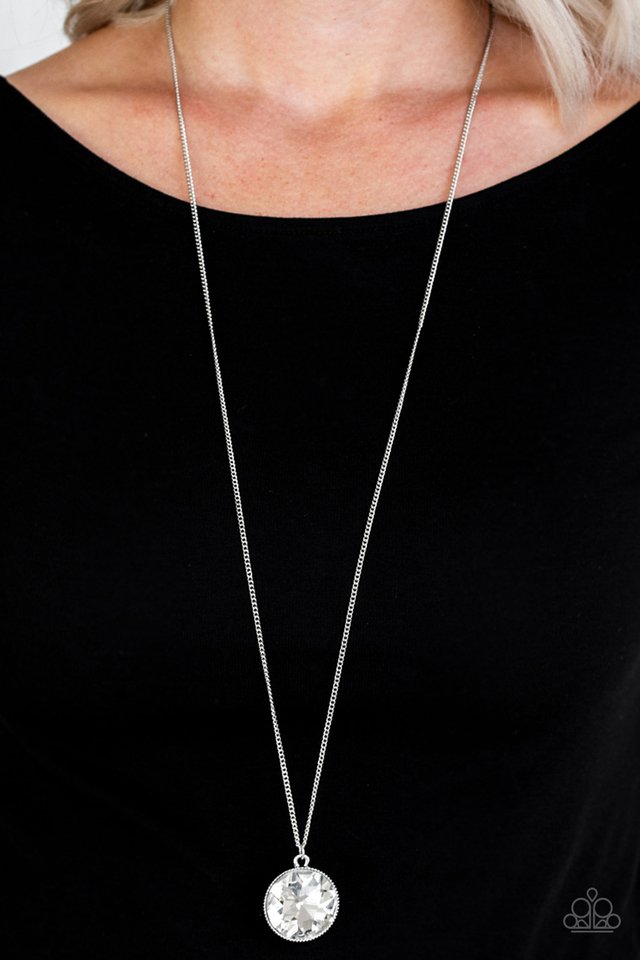 Dauntless Diva - White  ~ Paparazzi Long/Opera Length (28-34") Necklace